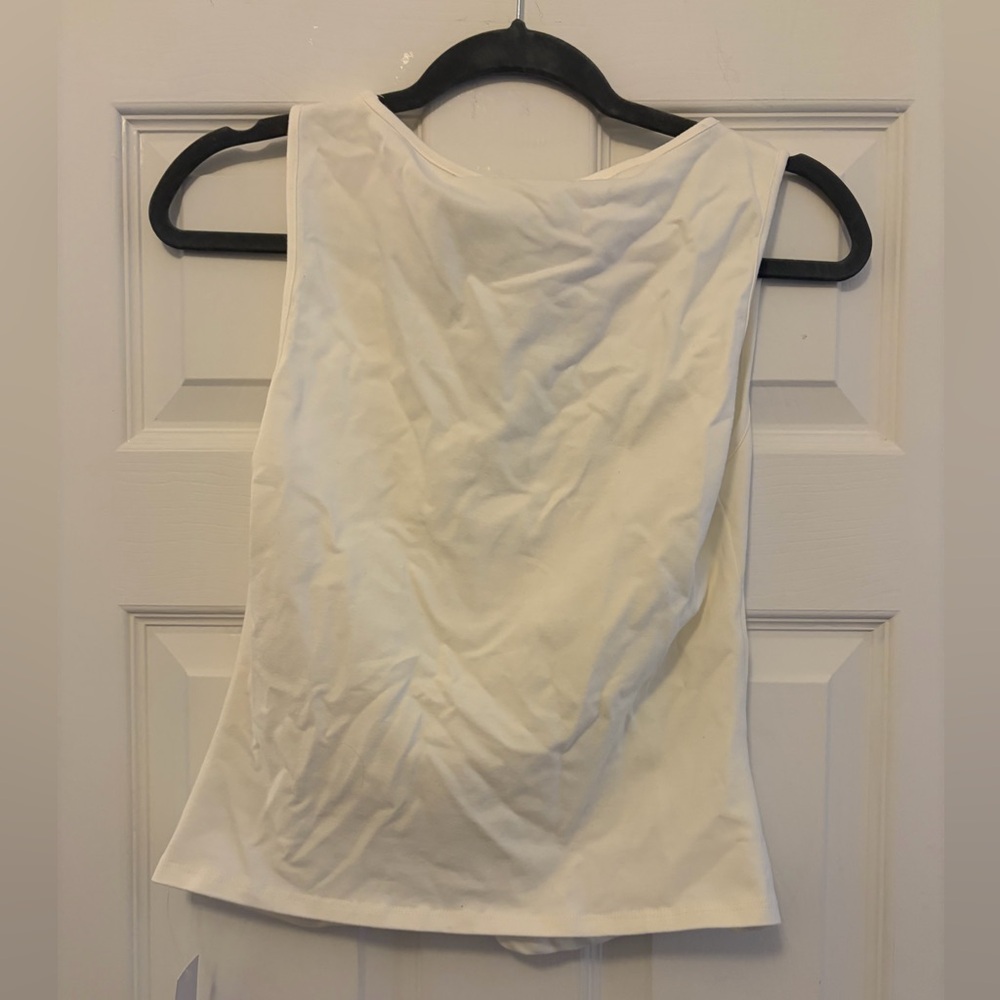 Reformation Cream Tank Top with Front Knot - Picture 2 of 3